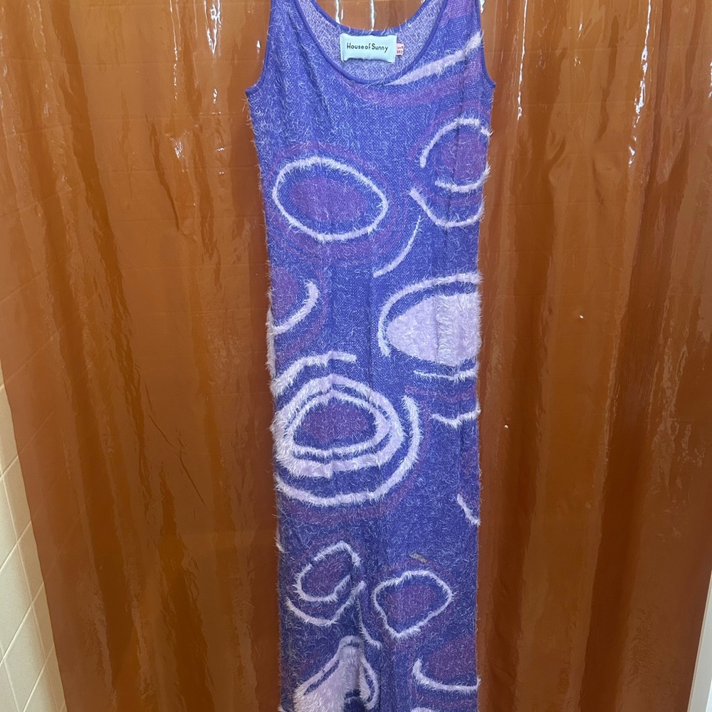House of Sunny Purple Hockney Cutout Maxi Dress